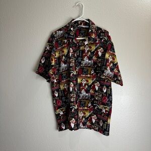 Disneyland Resort Vintage Grumpy Button Up Shirt Size Large